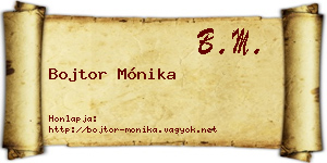 Bojtor Mónika névjegykártya