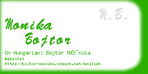 monika bojtor business card